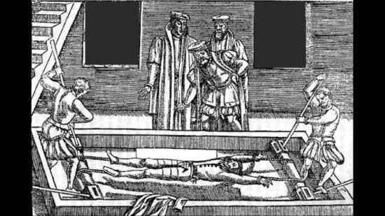 One of the many tortures used during the Inquisition