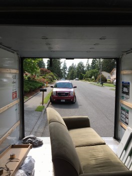 My fiancé and I moving my parents from my childhood home in Seattle to their new spot on Lake Chelan in Eastern Washington. -Ian