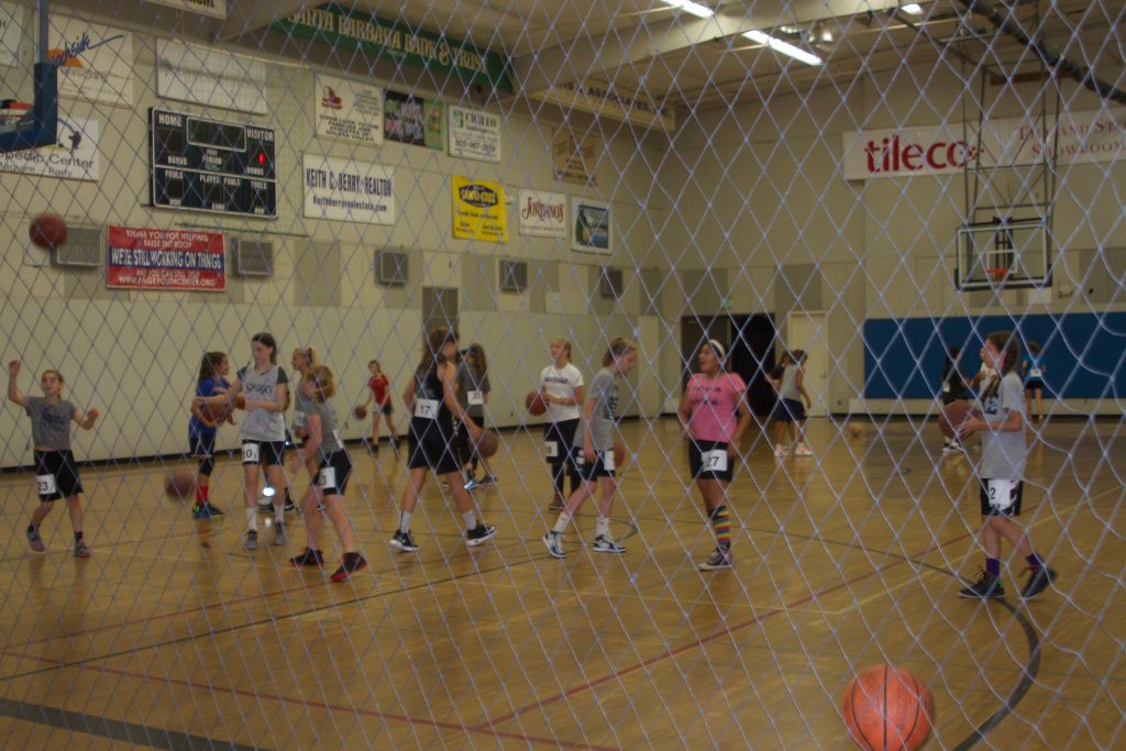 The Page Youth Center winter basketball tryouts - Lia Durham