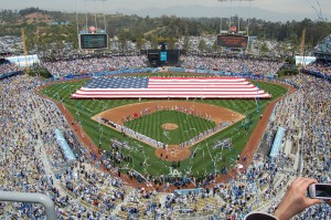 Dodger Stadium during Season Opening (creative commons)