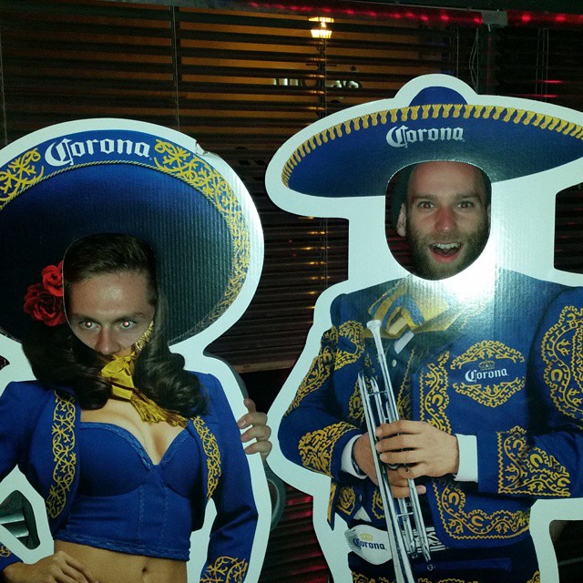 Antioch students Will and Cody celebrating Cinco De Mayo at the Wildcat Lounge. -Cody Sabo