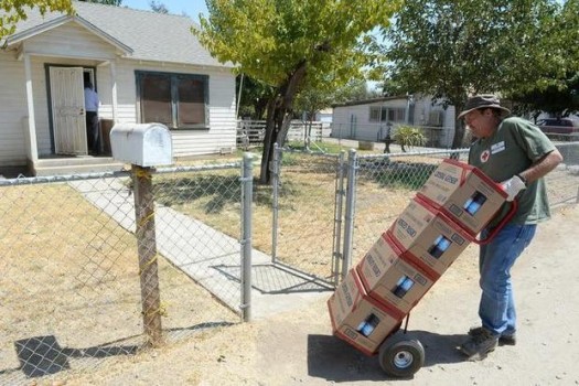 Local Porterville volunteer delivering water to residents without it.