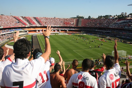 Half a stadium in Brazil will still be louder than a full american stadium.