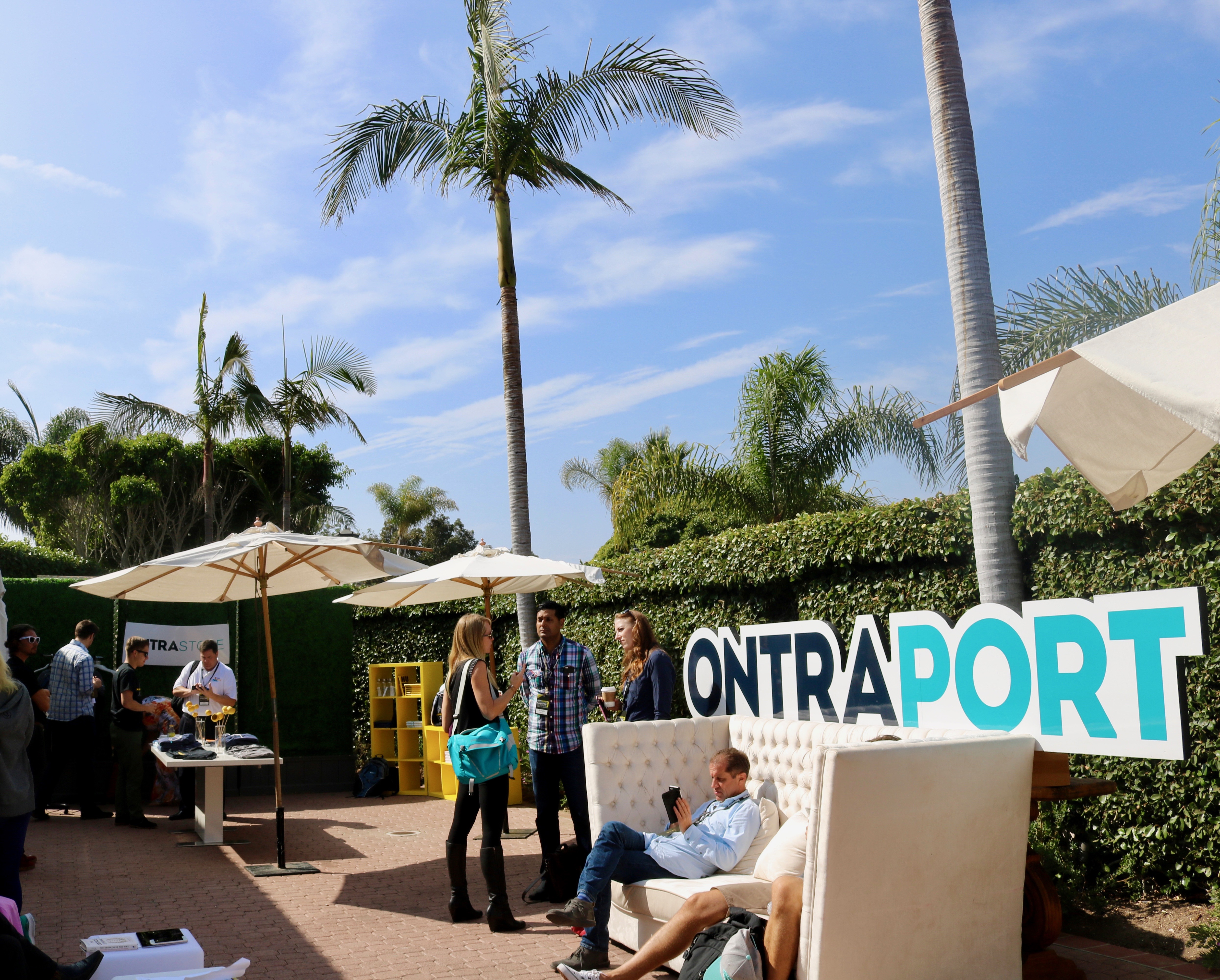 The patio of ONTRApalooza for people to relax and to network with fellow entrepreneurs. 