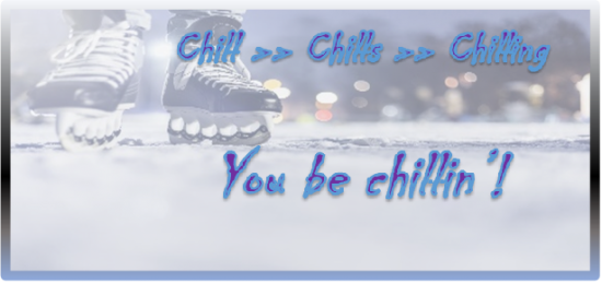 Photo of ice skates with AAVE/slang, "You be chillin'."